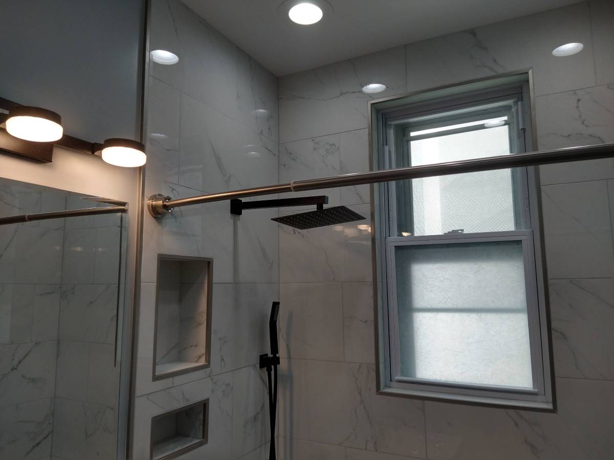 Walk-in shower installation