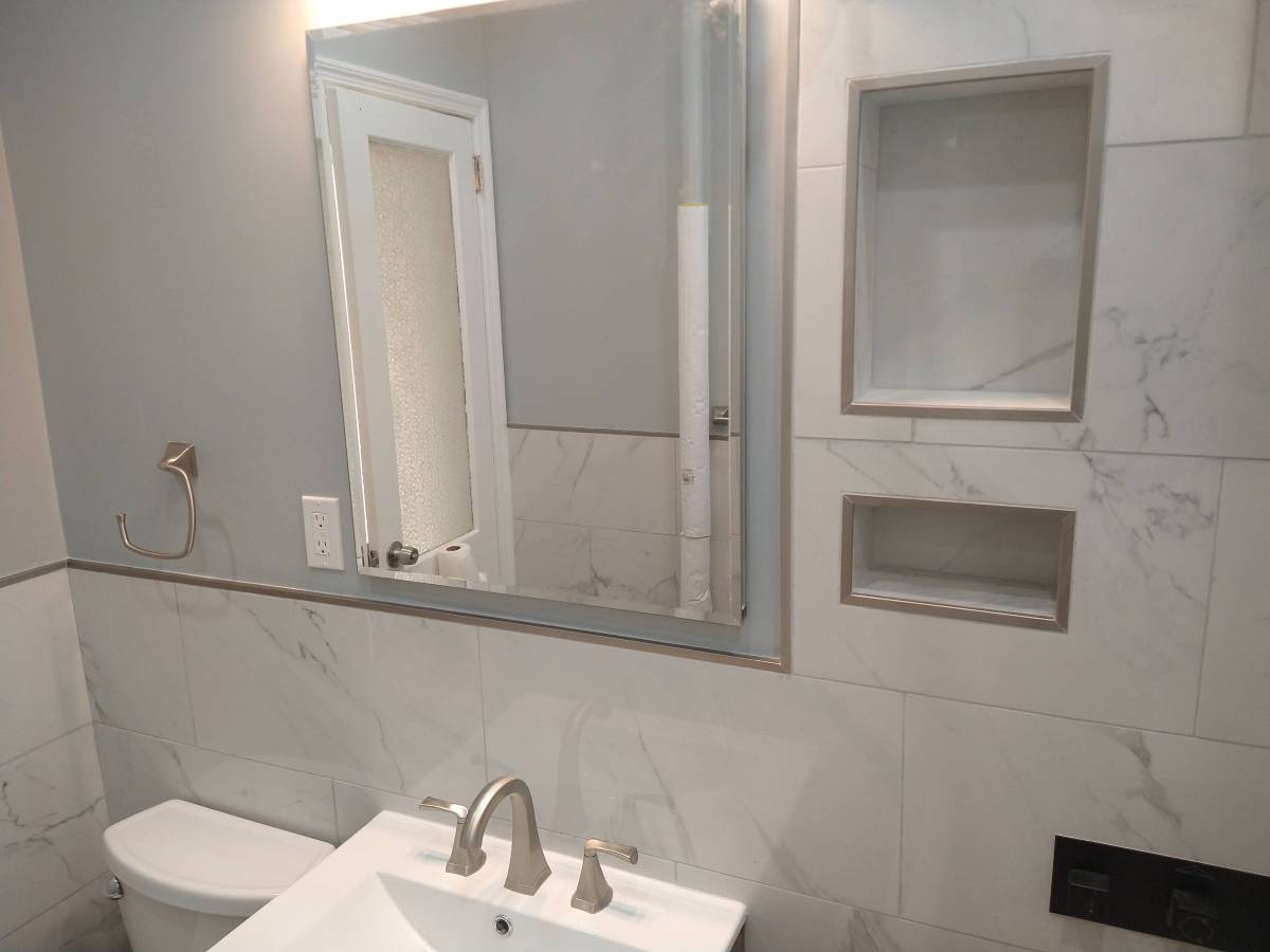 Completed shower