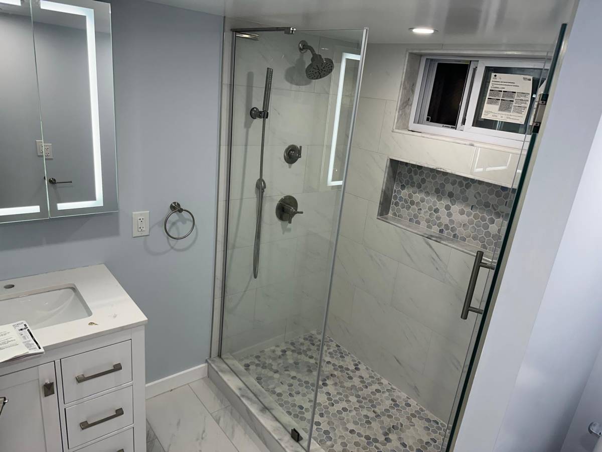 Custom bathroom tile