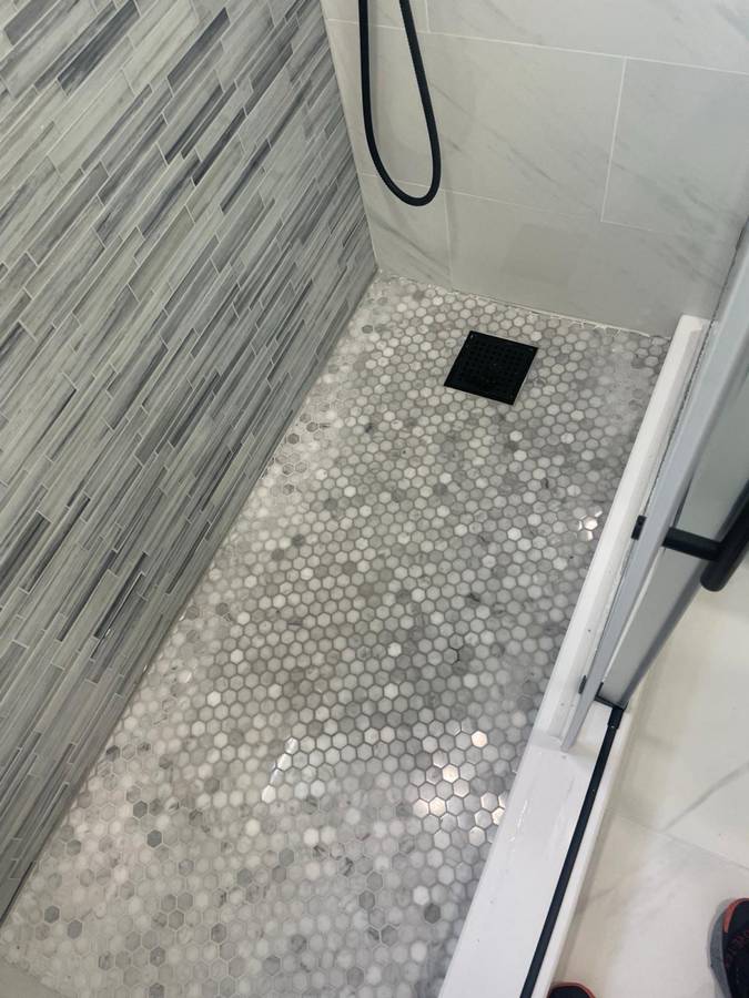 Bathroom floor tile