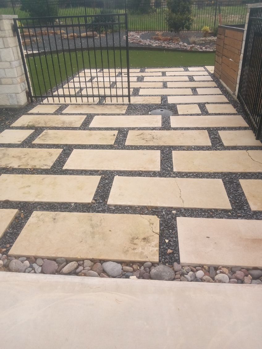 Brick and stone