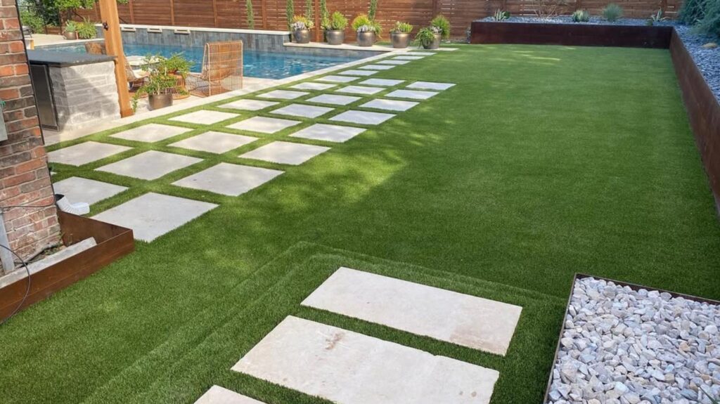 Synthetic grass installation